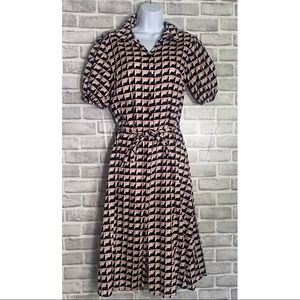 Who What Wear Geometric Houndstooth 50s Style Retro Dress